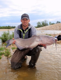 Nick with a hefty catfish Nick with a hefty catfish